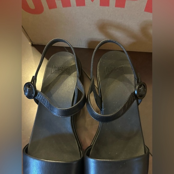 NIB Camper Misia Platform Sandals EU 40 US 9 Black - Picture 5 of 12